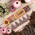 Conos de Lavanda y Violetas